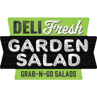 Label - Deli Fresh Garden Salad (Grab N Go) Green/Black 1.75x1.125 In. Special 500/Roll