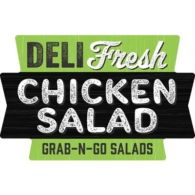 Label - Deli Fresh Chicken Salad (Grab N Go) Green/Black 1.75x1.125 In. Special 500/Roll