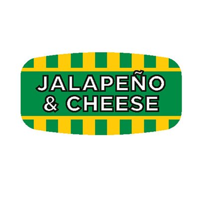 Label - Jalapeno & Cheese 4 Color Process/UV 0.625x1.25 In. Rectangular 1000/Roll