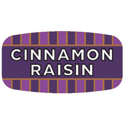 Label - Cinnamon Raisin 4 Color Process/UV 0.625x1.25 In. Rectangular 1000/Roll