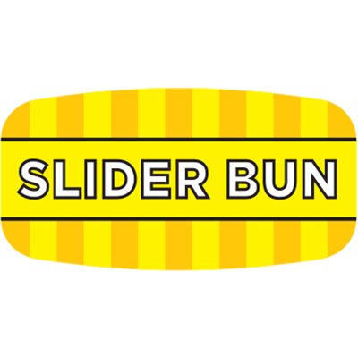 Label - Slider Bun 4 Color Process/UV 0.625x1.25 In. Rectangular 1000/Roll