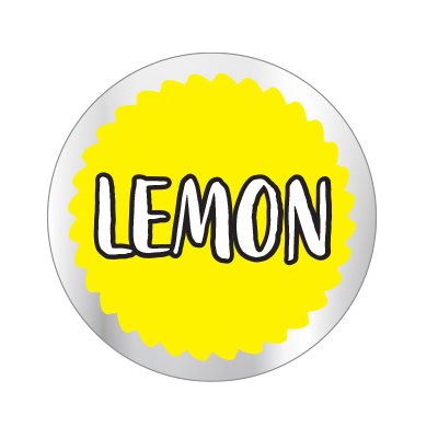 Label - Lemon White/Yellow/UV On Clear 1 In. Circle 1M/Roll