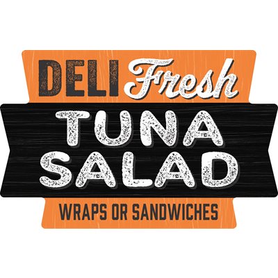 Label - Deli Fresh Tuna Salad (wrap/sandwich) Org/Black 1.75x1.125 In. Special 500/Roll