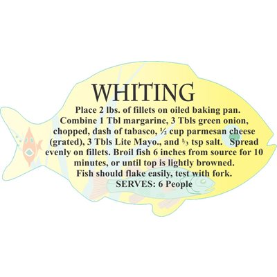 Label - Whiting 4 Color Process 1.75x3.125 In. Fish Shape 250roll