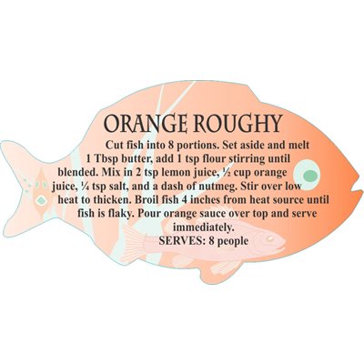 Label - Orange Roughy 4 Color Process 1.75x3.125 In. Fish Shape 250roll