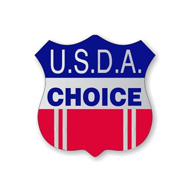 Label - USDA Choice Red/Blue On Silver 1.3x1.3 In. 1M/Roll