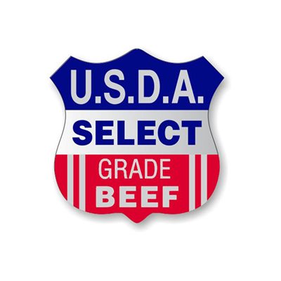 Label - USDA Select Grade Beef Red/Blue On Silver 1.3x1.3 In. 1M/Roll