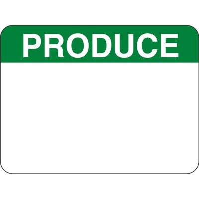 Label - Produce (write On) Green 1.25x2 In. 1M/Roll