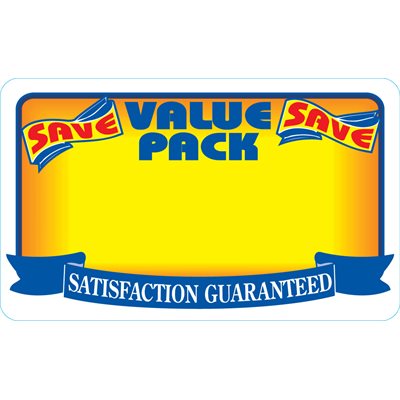 Label - Value Pack (Blank) Yellow/Red/Blue 2.2x3.6 In. 500/rl