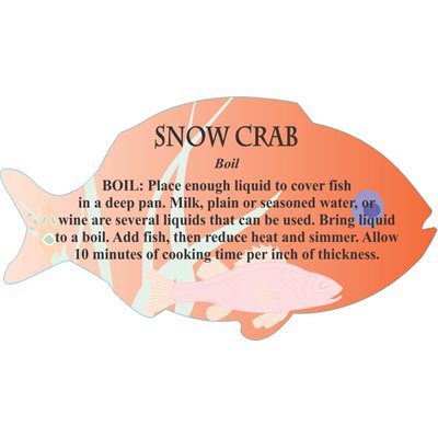 Label - Snow Crab 4 Color Process 1.75x3.125 In. Fish Shape 250roll