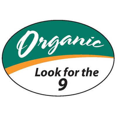 Label - Organic Look For The 9 Green/Org/Black 0.84x1.25 In. Oval 1M/Roll