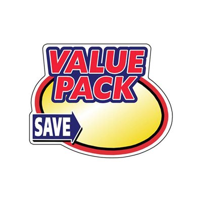 Label - Value Pack (write In) Yellow/Red/Blue/Black 2.4x3.0 In. Special 500/Roll