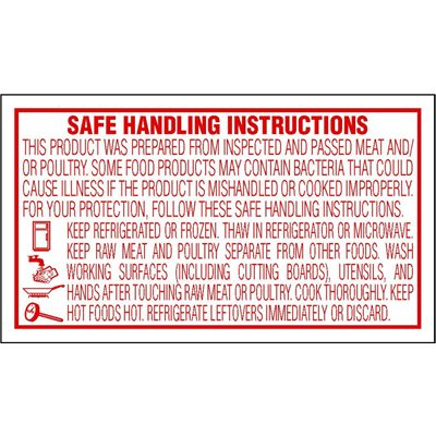 Label - Safe Handling Red 1x1.75 In. 1M/Roll