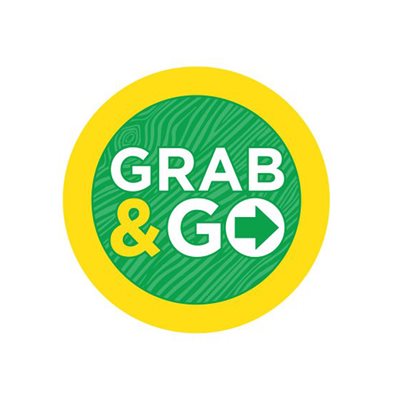 Label - Grab & Go Green/Yellow/UV 1 In. Circle 1M/Roll
