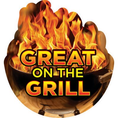Label - Great On The Grill 4 Coler Process/UV 1.2x1.3 In. Special 500/Roll