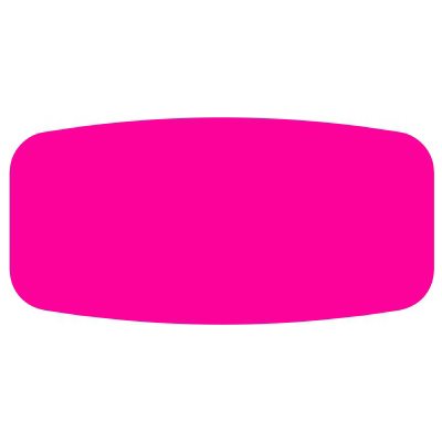 Label - Blank No Print Pink Short Oval 1000/Roll