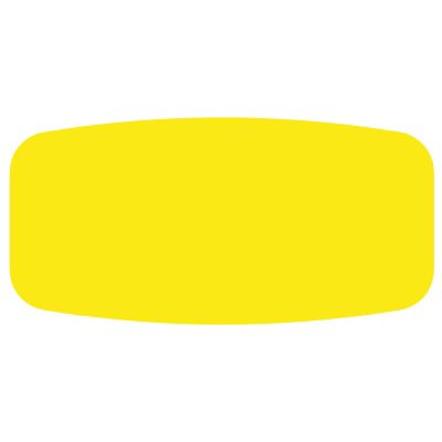 Label - Blank No Print Yellow Short Oval 1000/Roll