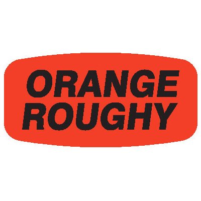 Label - Orange Roughy Black On Red Short Oval 1000/Roll