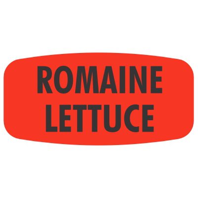 Label - Romaine Lettuce Black On Red Short Oval 1000/Roll