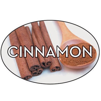 Label - Cinnamon 4 Color Process 1.25x2 In. Oval 500/rl