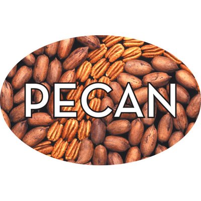 Label - Pecan 4 Color Process 1.25x2 In. Oval 500/rl