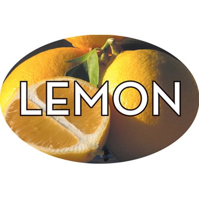 Label - Lemon 4 Color Process 1.25x2 In. Oval 500/rl