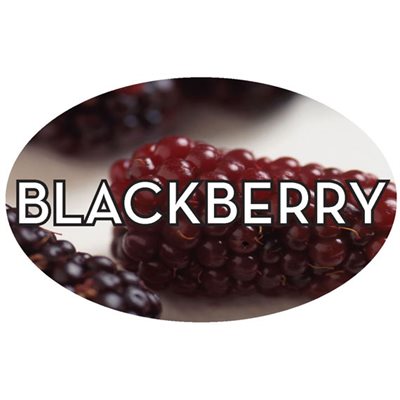 Label - Blackberry 4 Color Process 1.25x2 In. Oval 500/rl