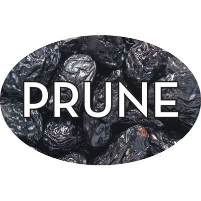 Label - Prune 4 Color Process 1.25x2 In. Oval 500/rl