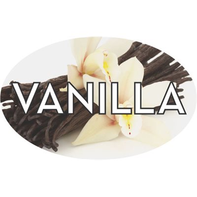 Label - Vanilla 4 Color Process 1.25x2 In. Oval 500/rl