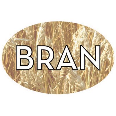 Label - Bran 4 Color Process 1.25x2 In. Oval 500/rl