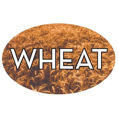 Label - Wheat 4 Color Process 1.25x2 In. Oval 500/rl