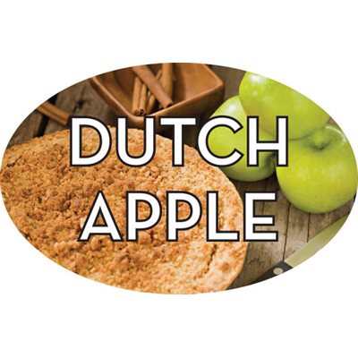 Label - Dutch Apple 4 Color Process 1.25x2 In. Oval 500/rl