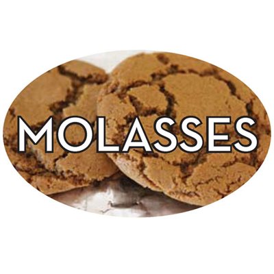 Label - Molasses 4 Color Process 1.25x2 In. Oval 500/rl