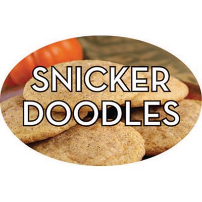 Label - Snicker Doodles 4 Color Process 1.25x2 In. Oval 500/rl