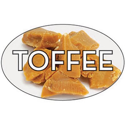Label - Toffee 4 Color Process 1.25x2 In. Oval 500/rl