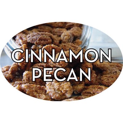 Label - Cinnamon Pecan 4 Color Process 1.25x2 In. Oval 500/rl