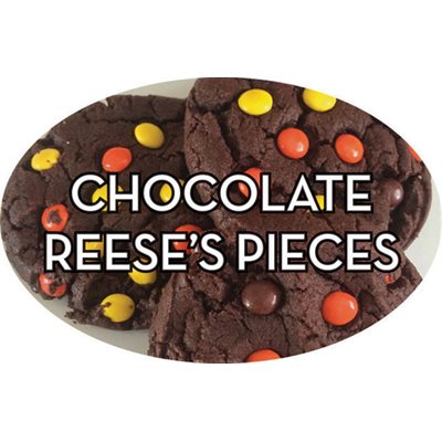 Label - Chocolate Reese's Pieces 4 Color Process 1.25x2 In. Oval 500/rl