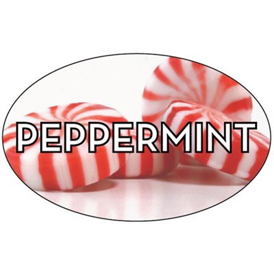 Label - Peppermint 4 Color Process 1.25x2 In. Oval 500/rl