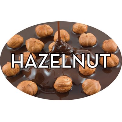 Label - Hazelnut 4 Color Process 1.25x2 In. Oval 500/rl
