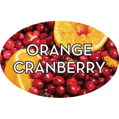 Label - Orange Cranberry 4 Color Process 1.25x2 In. Oval 500/rl