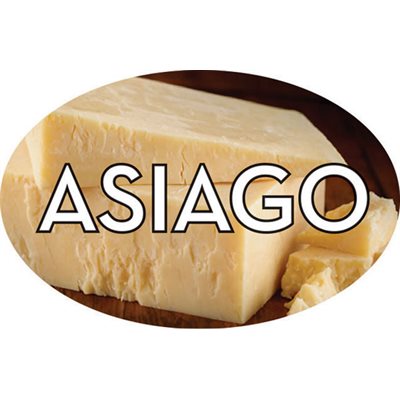 Label - Asiago 4 Color Process 1.25x2 In. Oval 500/rl