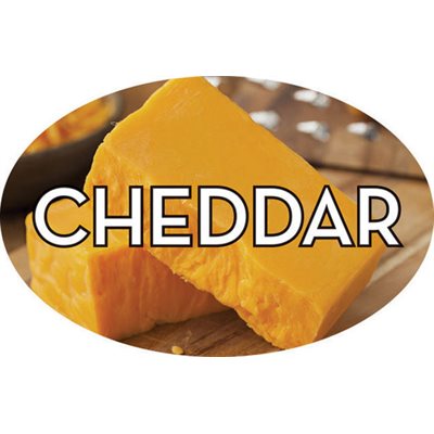 Label - Cheddar 4 Color Process 1.25x2 In. Oval 500/rl