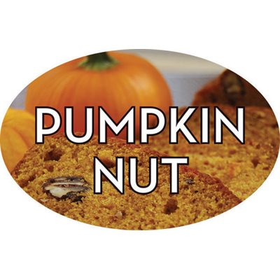 Label - Pumpkin Nut 4 Color Process 1.25x2 In. Oval 500/rl