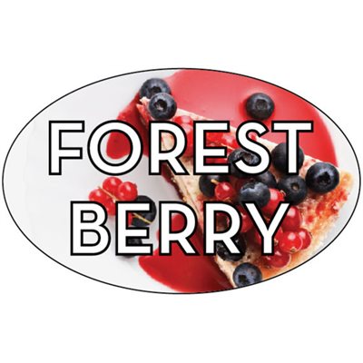 Label - Forest Berry 4 Color Process 1.25x2 In. Oval 500/rl