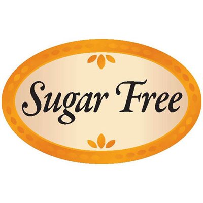 Label - Sugar Free 4 Color Process 1.25x2 In. Oval 500/rl