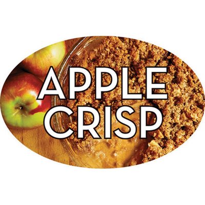 Label - Apple Crisp 4 Color Process 1.25x2 In. Oval 500/rl