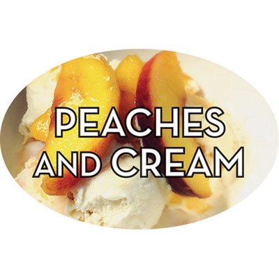 Label - Peaches And Cream 4 Color Process 1.25x2 In. Oval 500/rl
