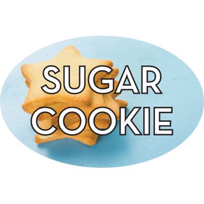 Label - Sugar Cookie (no Frosting) 4 Color Process 1.25x2 In. Oval 500/rl