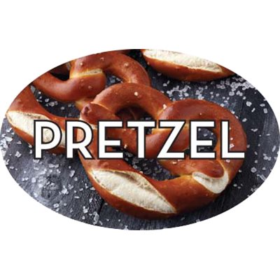 Label - Pretzel 4 Color Process 1.25x2 In. Oval 500/rl