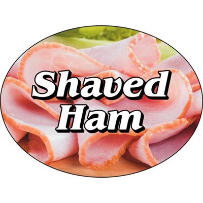 Label - Shaved Ham 4 Color Process 3x4 In. Oval 250/Roll